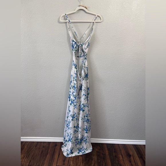 Anthropologie Yumi Kim White and Blue floral cut out maxi dress size large - Picture 11 of 15